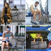 65L Travel Duffel Bag, 24 Extra Large Duffle Bag, Foldable Weekender Bag with Shoes Compartment, Water-Proof & Tear Resistant Overnight Bag for Men Women