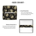 thumbnail image 4 of Uemuo funny Retro Skull Tissue Box Cover Holder, Square with Bottom Belt - PVC Leather Decorative Organizer for Tabletop, Bathroom, Car, Office, 4 of 8