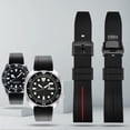 thumbnail image 2 of Correa de silicona resistente al agua para reloj Mido Tissot Citizen Seiko, pulsera de caucho alargada para hombre y mujer, correa de liberación rápida de 20 a 22 mm, 2 of 5