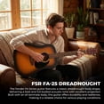 thumbnail image 3 of Fender FA Series Dreadnought Acoustic Guitar - 2-Color Sunburst w/ Gig Bag, 3 of 9