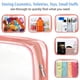 thumbnail image 3 of Bolsa de cosméticos transparente de PVC impermeable, bolsa de cosméticos transparente de viaje portátil con cremallera rosa, 3 of 5