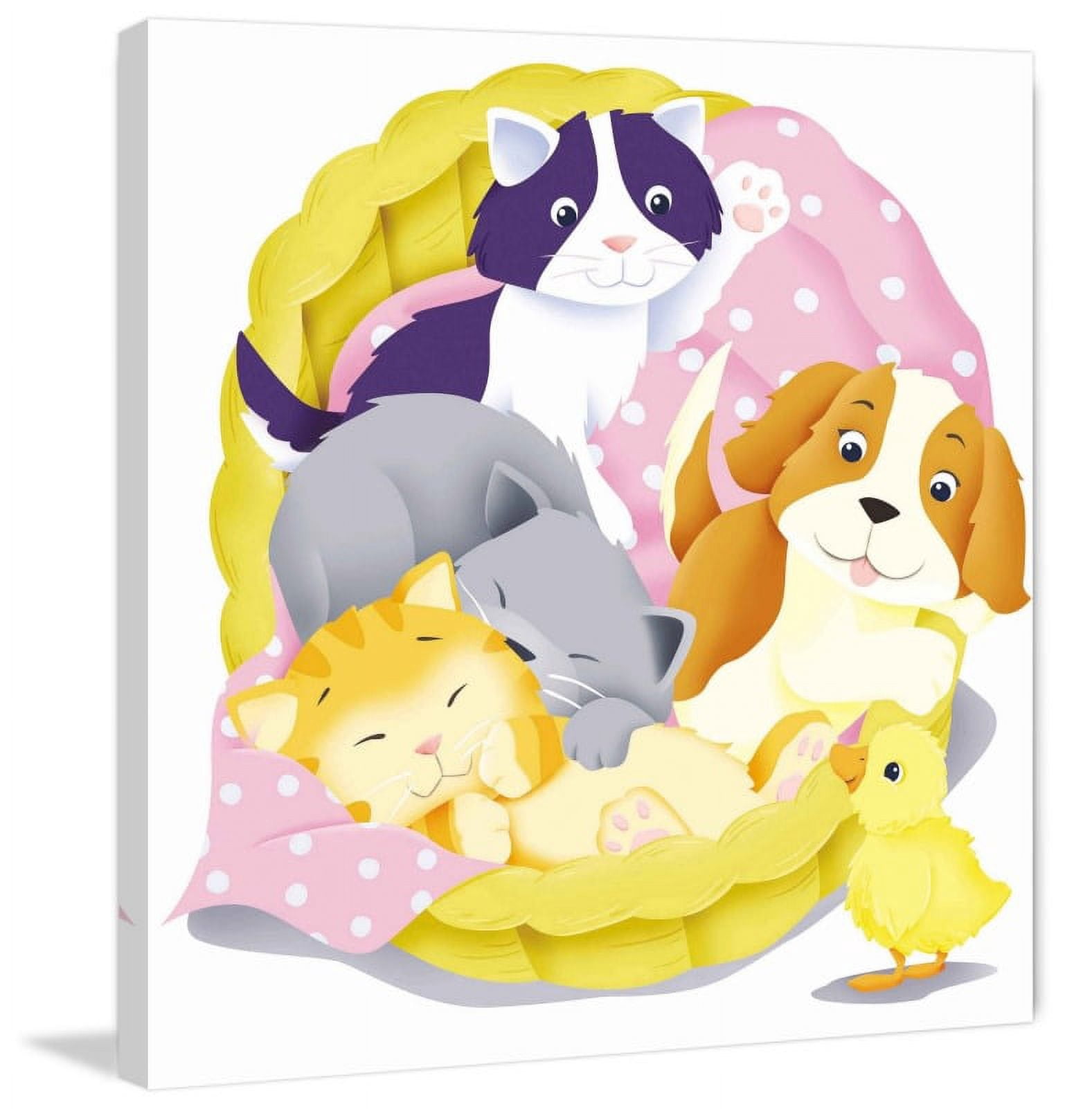 Marmont Hill "Baby Animals" by Curtis Painting Print on Canvas