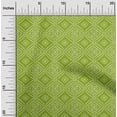 thumbnail image 1 of oneOone Polyester Lycra Green Fabric Geometric Bandhani Sewing Craft Projects Fabric Prints By Yard 56 Inches Wide, 1 of 4