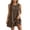 Brown, variant on Women's Dress Sleeveless Round Neck Women Ruffle Pocketed Solid Color Mini Straight Dress Pink M