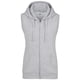 thumbnail image 1 of AWDis - Chaleco con cremallera completa y capucha para mujer (Gris), 1 of 2