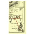thumbnail image 4 of Railroad Map - Norfolk Albemarle Atlantic Railroad Connections - Colton 1891 - 23x43 - Vintage Wall Art, 4 of 5