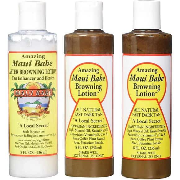Loción bronceadora Maui Babe, 240 ml, con loción para después