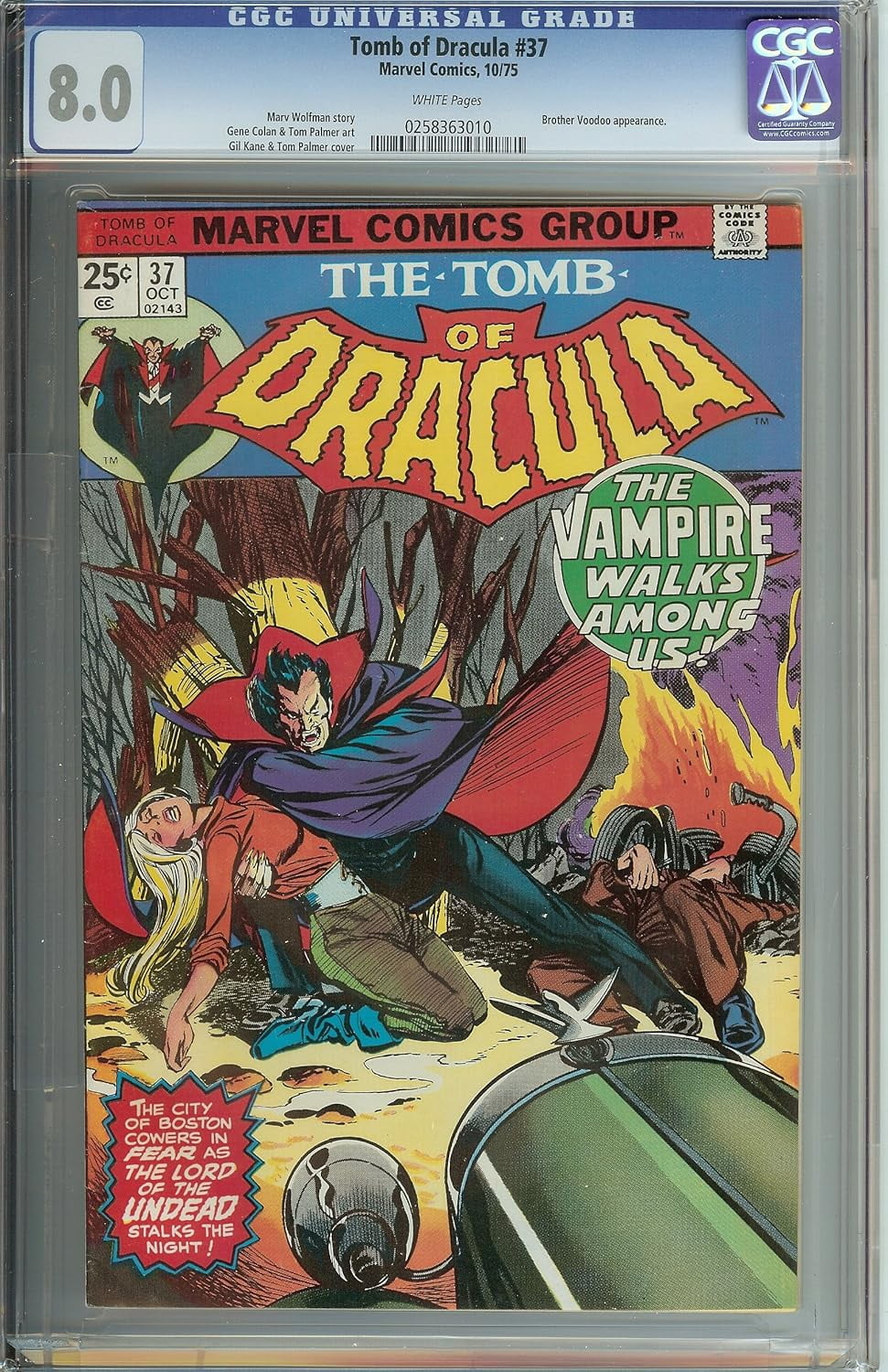 Tomb of Dracula #37 CGC 8.0