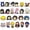 color3, variant on 19Pcs Super Hero Shoe Decoration Charms for Croc Clog Sandals Shoe Accessories Charms for Adults