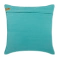 thumbnail image 3 of Fundas de cojín, funda decorativa de almohada azul a rayas, 35 x 35 cm (14 x 14 pulgadas), funda de almohada de piel sintética, funda de cojín cuadrada con pliegues azul metalizado, estilo moderno -, 3 of 5