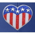 thumbnail image 4 of Patriotic Heart Patch USA Flag Trucker Mesh-Back Adult Hat Cap - Flame Red/Black, 4 of 5