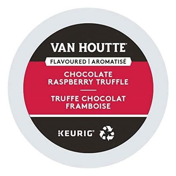 48 Count - Van Houtte Raspberry Chocolate Truffle Coffee K Cup For Keurig K-Cup Brewers and 2.0 Brewers
