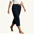 thumbnail image 6 of Tsesme Corduroy Capris for Women Drawstring Elastic Waist Cropped Trousers with Pockets Fall Loose Fits Comfy Bottom Daily Wear, 6 of 8