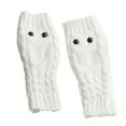 thumbnail image 3 of AWZXDE Unisex Winter Knitted Gloves with Owl Ribbed Pattern, Cute Lace Thermal Cozy Gloves for Men and Women White, 3 of 4