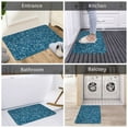 thumbnail image 5 of Gukieu Blue Glitter Print Dust-proof Floor Mats, Water-absorbent and Non-slip Flannel Door Mats 16x24in, Home Decoration Suitable for Kitchen, Bathroom, Garage, 5 of 7