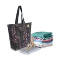 thumbnail image 2 of FORMRS Womens Canvas Tote Bag with Zipper Inner Pocket Shoulder Handbag, Dark Gothic Floral, 2 of 7