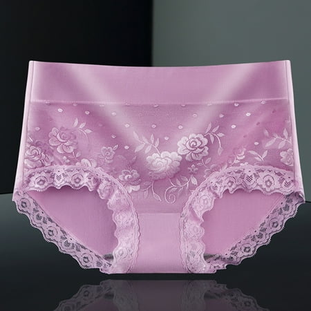 Ynynloco Women s Underwear Cotton Tummy Control High Waisted Plus Size Underwear Soft Breathable Panties