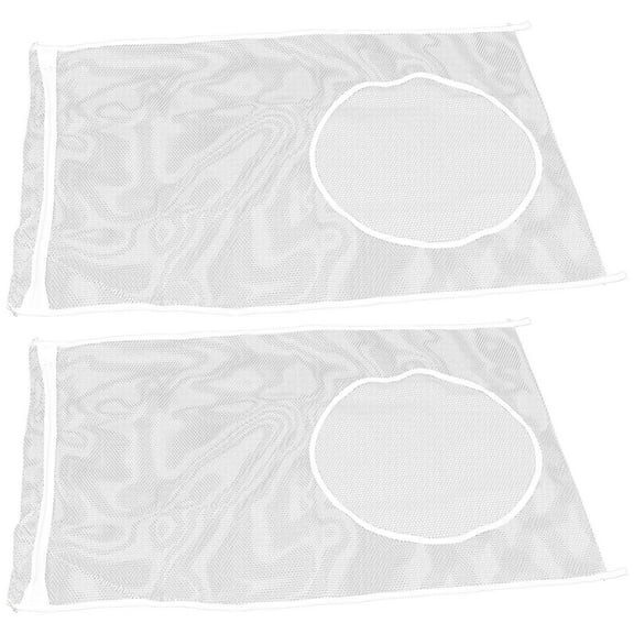 KONTONTY 2-Pack Reusable Mesh Laundry Hamper Liners with Large Capacity, Multipurpose White Storage Bags for Kitchen