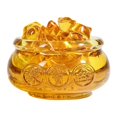 thumbnail image 1 of 1 Set Cornucopia Ornament Exquisite Treasure Bowl Ornament Home Decor with Gold Ingot, 1 of 3