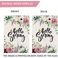 thumbnail image 4 of Hello Spring Floral Garden Flag 12.5 x 18 Inch Welcome Decorative Double Sided Burlap Flag For Spring Summer Farmhouse Yard Seasonal Decor, 4 of 6