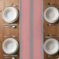 thumbnail image 4 of Ombre Red Black Striped Table Runner Farmhouse Modern Stripes Tablerunners 13 x 48 Inch, Table Decorations Tabletop Scarf for Summer Gathering Holiday Farmhouse Kitchen Dining Decor, 4 of 7