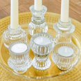 thumbnail image 1 of Portavelas Kate Aspen de cristal acanalado vintage (juego de 6), 1 of 7