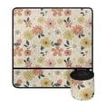 thumbnail image 2 of HELLHERO Waterproof Sewing Machine Mat Beautiful & Practical Fusion Scratches Proof to Store Bobbins Sew Machine Mats for Friend Family Gift, Daisy Floral Pattern, 2 of 5