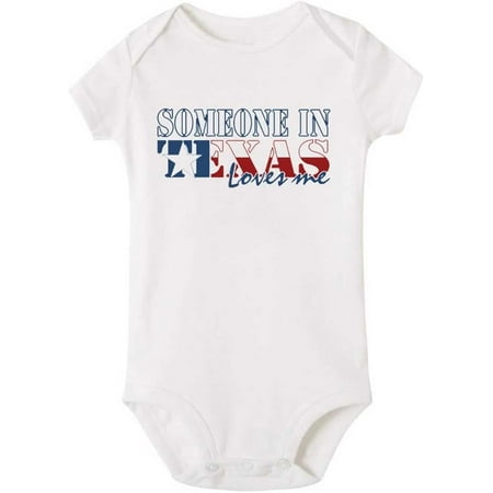 

Someone in Texas Loves Me Baby Girls Boys Playsuit Short Sleeve Crawl soft