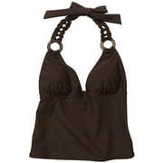 Women's Plus O-Ring Halter Tankini Top