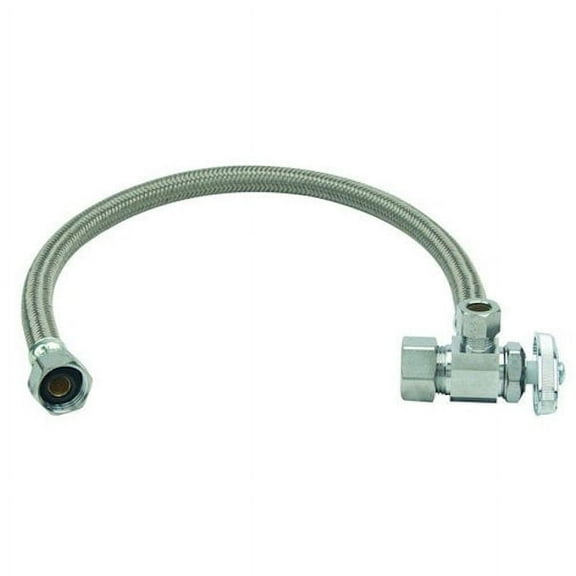 Brass Craft 1/2 x 3/8 x 3/8in Compression Dual Outlet Straight Supply Stop Valve