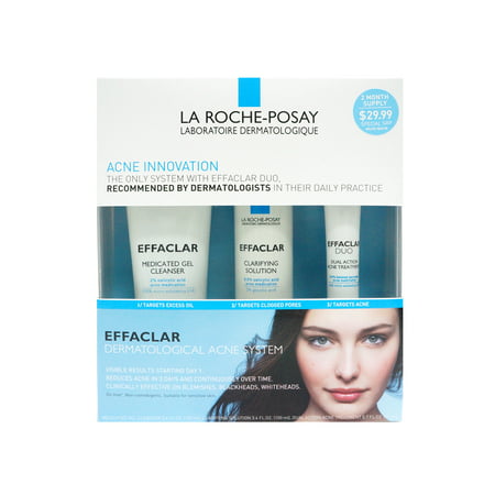 La Roche-Posay Effaclar 3 Step Acne System 1 ea (Best One Step Acne Treatment)