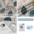 thumbnail image 2 of Fsddascl Blue Beige Leaf Blackout Curtains for Bedroom/Living Room, Thermal Insulated Kitchen Curtains, Farmhouse Summer Botanical Watercolor Grommet Darkening Window Treatment Drapes 27.5"x39"x2, 2 of 6