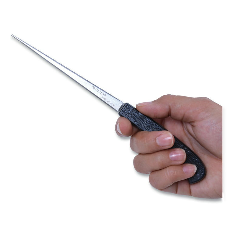 MUSROD 9 Black Metal Letter Opener with Minimalist Design, Safe Double  Edge Blades, Anti-Fingerprint Long Handle, Mail Opener Paper Knife Tool