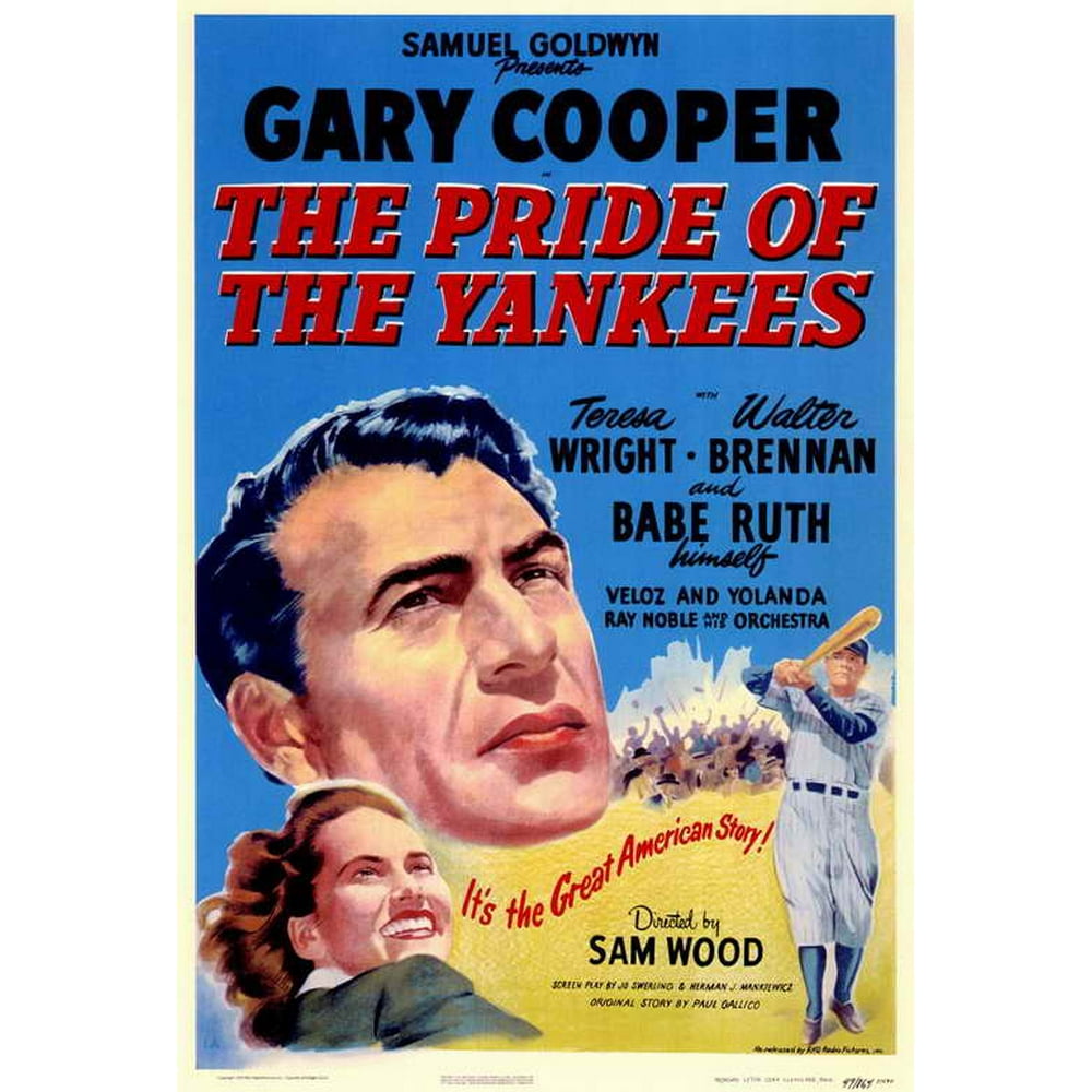The Pride Of The Yankees Movie Poster 27 X 40 Style A 