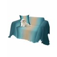 thumbnail image 2 of Turquoise Ombre Couch Cover for Dogs, Modern Yellow Gradient Farmhouse Art Washable Sofa Covers Slipcover for Pets Dogs Futon Cover, Couch Recliner Covers, Oversized Chair Slipcover 71"x91", 2 of 9