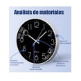 thumbnail image 2 of Reloj Xtellar De Pared Cuarzo Moderno Silencioso Sala 30cm Color Negro, 2 of 5
