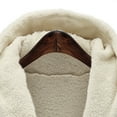 thumbnail image 4 of YDDIAN Hooded Fleece Jacket for Women Oversized Batwing Cardigans Open Front Bed Jacket Hooded Winter Coats Hooded Coat White 3XL, 4 of 5