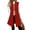 Red, variant on Women'S Elegant Plus Size Sleeveless Front V-Neck Long Coat Red XL