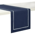 thumbnail image 3 of Linen Table Runner - 14 x 54 Inch Navy Blue and White, 54 inches Long, 100% Pure Linen Reversible Table Runners, Machine Washable, Perfect for for July 4th Spring Mother's Day, 3 of 5