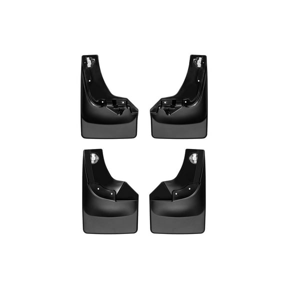 WeatherTech Custom No Drill Splash Guard MudFlaps compatible with Chevrolet Silverado 1500, Silverado 1500 LTD, Front & Rear Set - Black
