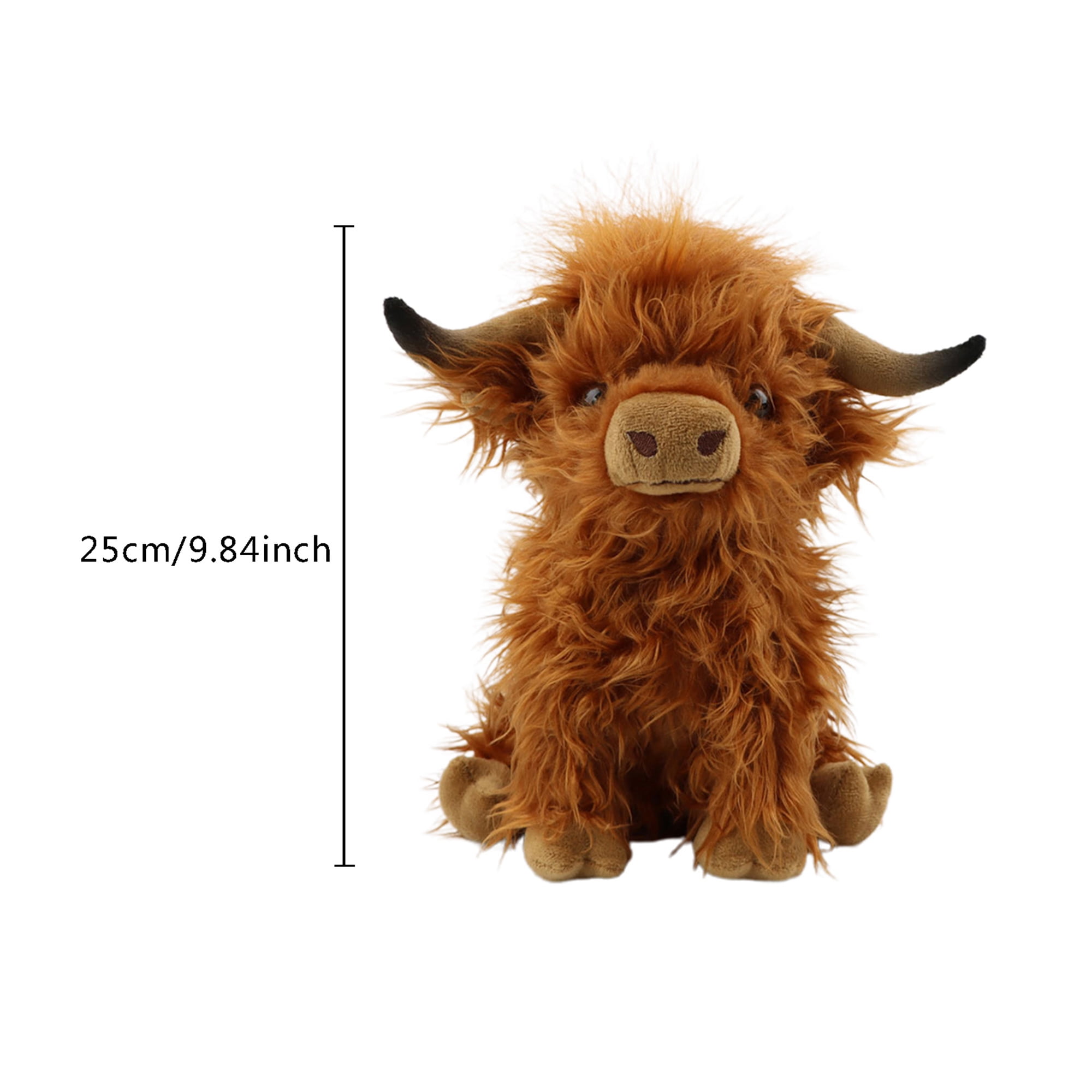 Cute Plush Toy highland Cow Stuffed Animal Realistic Cow - Temu