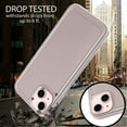 thumbnail image 6 of CoverON For Apple iPhone 15 Case, Hybrid Slim fit Hard Back TPU Rim Phone Rigid Cover, Clear with Chrome Buttons, 6 of 8