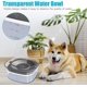 thumbnail image 4 of Cuenco de agua para perros, alimentador de agua lento, 70oz, sin derrames, dispensador de agua transparente para mascotas, nivel de agua Visible de 2L, cuenco para beber lento, 4 of 5