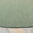 thumbnail image 3 of SAFAVIEH Courtyard Leighton Checkered Indoor/Outdoor Area Rug, Dark Green/Beige, 6'7" x 6'7" Round, 3 of 10