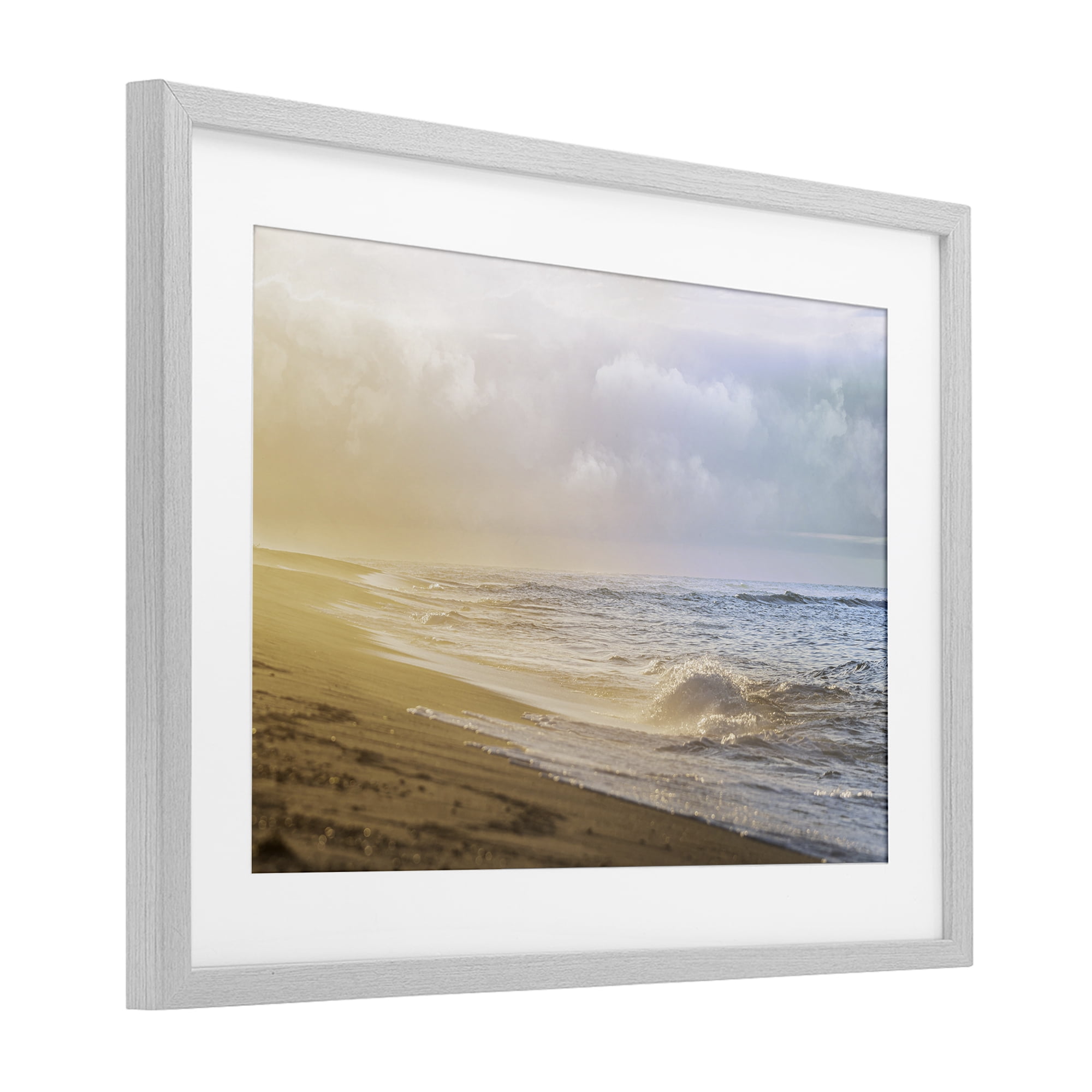 Stupell Industries Gentle Seaside Breeze Gray Framed Print Under Glass, design by Marcus Prime