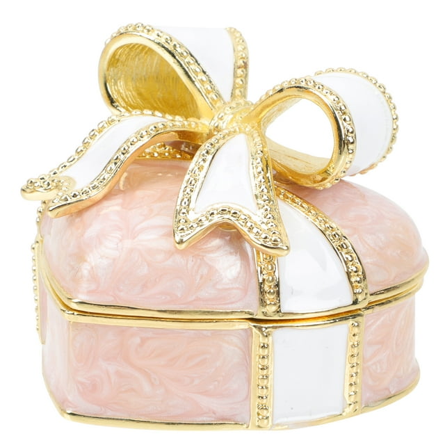 KAKOWELY Caja de almacenamiento de anillos Estuche de almacenamiento multiusos Estuche de joyería en forma de corazón Caja de regalo