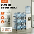 thumbnail image 2 of VEVOR 3 Tiers Water Jug Holder Double Row Water Bottle Rack for 6 Bottles Black, 2 of 9