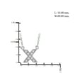 thumbnail image 4 of JewelersClub Accent White Diamond X Initial Sterling Silver Pendant, 4 of 5
