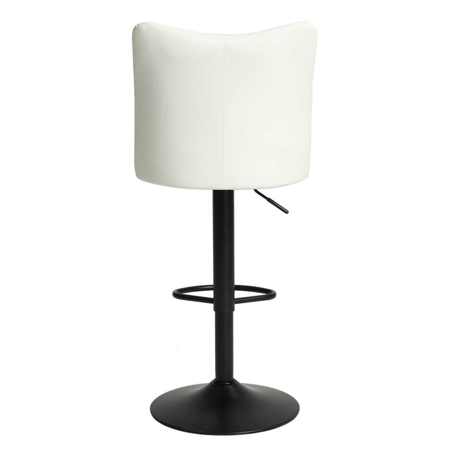 Demi Bonn 44" Adjustable Counter Height Bar Stools Set of 2, Swivel Barstools with Back, Kitchen Island Countertop Chairs for Dining Room, White