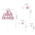 thumbnail image 2 of Adorno para Pastel Pargleev Brillante 16º Cumpleaños Oro Rosa, 2 of 6